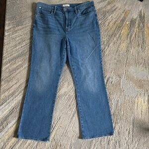 Madewell jeans slim Demi boot cut high rise ankle 33 tall